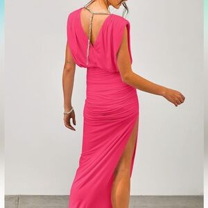 Pink Bodycon maxi dress